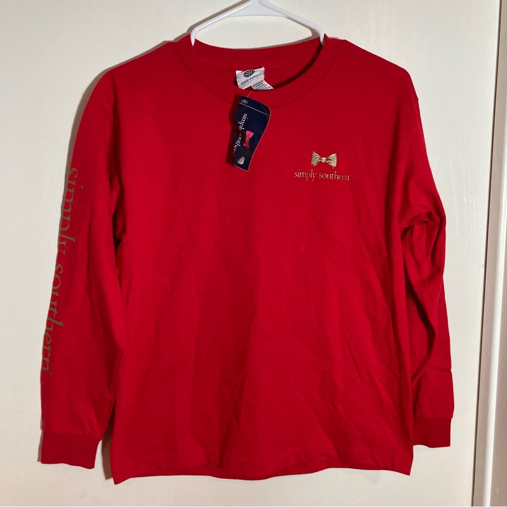 NWT Simply Southern Holiday Longsleeve Youth Large‎